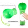 efluky Dog Water Bottle,Shovel Shit,Leak Proof Portable Puppy Water Bowl Dispenser with Drinking Feeder for Pets Outdoor Walking, Hiking, Travel, Food Grade Plastic (green)