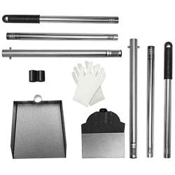 Pet Poop Tray & Spade Set Dog Cat Waste Removal Scoop with 37.4'' Long Detachable Handle¡­