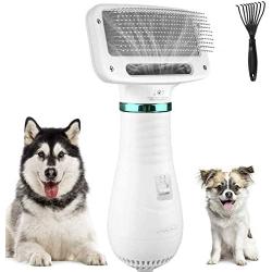 STARTOGOO Pet Hair Dryer 2 in 1 Pet Grooming Hair Comb Dryer Blower with Slicker Brush for Small Larger Anaimals Dogs&Cats Two Low& High Temperatures for Short Haired and Medium Coated Breeds