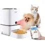 Iseebiz Automatic Pet Feeder with Camera, 6L App Control Smart Feeder Cat Dog Food Dispenser, 2-Way Audio, Voice Remind, Video Record, 6 Meals a Day for Medium Large Cats Dogs, Compatible with Alexa