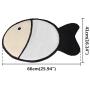 Cat Scratcher Mat，Ji Speed Natural Sisal Anti Scratch Pad Soft Plush Fish Style Scratcher Cat Toy, Reverse Side Non-skid Oxford Cloth, 25'' x 16''