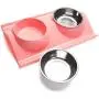 ljfjf Double Cat Bowls,Non Slip Cat Bowls Stand Adjustable Cat Feeding Bowls Stainless Steel Cat Bowls Pink for Cats and Puppies. (Color : -) ljfjf Double Cat Bowls,Non Slip Cat Bowls Stand Adjustable Cat Feeding Bowls Stainless Steel Cat Bowls Pink for Cats and Puppies. (Color : -)