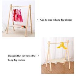 ZUKIBO Cat Hammock with Pet Clothing and Toy Hanger Features Pet Clothes Drying Detachable Kitty Puppy Nest Hammock Tent, Durable Canvas, Wood Stand