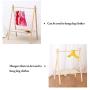 ZUKIBO Cat Hammock with Pet Clothing and Toy Hanger Features Pet Clothes Drying Detachable Kitty Puppy Nest Hammock Tent, Durable Canvas, Wood Stand