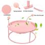 Cat Hammock, Cat Bed Dog Bed Pet Hammock Bed Pet Resting Seat Safety Cat Shelves -with Stand Detachable and Washable, Free-Standing Cat Sleeping Bed Breathability Easy Assembly Indoors Outdoors (Pink)