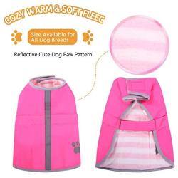 Queenmore Cold Weather Dog Coats Loft Reversible Winter Fleece Dog Vest Waterproof Pet Jacket Available in Extra Small, Small, Medium, Large Extra Large Sizes