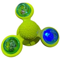 ocijf179 Cat Toy Three-Headed Windmill Cat Toy Turntable Scratching Rubbing Brushing Pet Supplies - Blue
