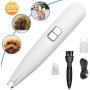 Dog Clippers, Dog Grooming Clippers Kit, Professional Low Noise Grooming Clippers Trimmers, Cordless USB Rechargeable Electric Pet Hair Clippers for Dogs Cats Around Face Paws Eyes Ears Rump White