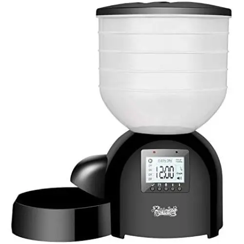 Qpets Automatic Dog Feeder Auto Cat Feeder Pet Food Dispenser Timed,Features: 10 lb,Portion Control,Voice Recorder,Programmable Timer for up to 4 Meals per Day Qpets Automatic Dog Feeder Auto Cat Feeder Pet Food Dispenser Timed,Features: 10 lb,Portion Control,Voice Recorder,Programmable Timer for up to 4 Meals per Day