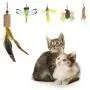 QERNTPEY Pet Toy 5pcs Cat Teaser Chaser Feather Replacement Colorful Pet Catcher Wand Stick Interact with Pets QERNTPEY Pet Toy 5pcs Cat Teaser Chaser Feather Replacement Colorful Pet Catcher Wand Stick Interact with Pets