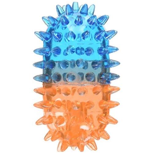 FOUFIT Pill Spiker TPR Dog Chew Toy, 3'', Blue/Orange
