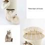 Cat Tower Condo, Cat Tree Furniture Kitten Play House Flannel-Covered Cat Tree Barrel Sturdy and Stable Cat Tree Play Tower
