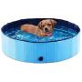 Exciting Foldable Pet Swimming Pool – Size XXL 63inch Portable Dog Pet Bath Wash Tub - Collapsible Pets PVC Bathing Tub – Hard Plastic Outdoor Kiddie Bathtub for Dogs, Cats, Baby, Children & Kids