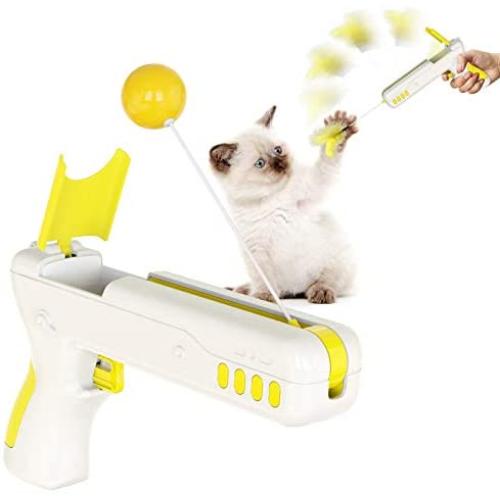 QINGQUAN Pistol Interactive Cat Ball, New Cat Toys, Interactive Cat Toy to Improve Pet Intelligence