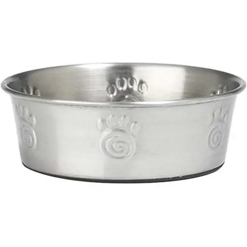 PetRageous 60047 Cayman Classic Non-Skid Stainless-Steel Dishwasher Safe Bowl 2-Cup Capacity 5.25-Inch Diameter 2-Inch Tall for Small Dogs and Cats of Any Size, Metallic PetRageous 60047 Cayman Classic Non-Skid Stainless-Steel Dishwasher Safe Bowl 2-Cup Capacity 5.25-Inch Diameter 2-Inch Tall for Small Dogs and Cats of Any Size, Metallic