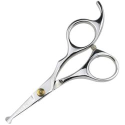 LILYS PET 5.0'' Right-Handed Round-Tip Pet Grooming Scissors, Stainless Steel Small Ball Tip for Nose Hair,Ear Hair,Face Hair,Paw Hair for Dogs and Cats…