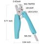 Dog Nail Clippers for Medium Breed or Large Dogs with Guide Light, Professional Grooming Tool with USB Charge & Hidden Nail File for Small Medium Large Pets (Avoid Over-Cutting,Premium,Easy to Use)