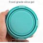 LUTER 2 Pieces Collapsible Dog Bowls Silicone Food Water Travel Bowl with Lids Portable Expandable Pet Feeding Watering Cup Dish for Walking Kennels Camping 350ml (12x12x3cm) (Pink & Blue)