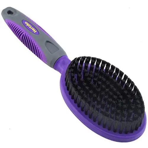 Hertzko Bristle Brush for Dogs and Cats with Long or Short Hair - Dense Bristles Remove Loose Hair, Dander, Dust, and Dirt from Your Pet’s Top Coat Hertzko Bristle Brush for Dogs and Cats with Long or Short Hair - Dense Bristles Remove Loose Hair, Dander, Dust, and Dirt from Your Pet’s Top Coat