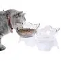 Double Dog Cat Bowls with Raised Stand, Dog Cat Food and Water Bowls, 15 Degree Tilted Pet Bowl Stress-Reduce Neck Pain for Cats and Small Dogs Double Dog Cat Bowls with Raised Stand, Dog Cat Food and Water Bowls, 15 Degree Tilted Pet Bowl Stress-Reduce Neck Pain for Cats and Small Dogs