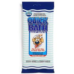 International Veterinary Sciences IVS Quick Bath Pet Towelettes, Removes Odor, Extra Thick and Heavy Duty, Made in The USA