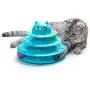 Vealind Pet Interactive Fun Roller Exerciser 3 Level Tower of Tracks Cat Teaser Ball Toy(Blue)