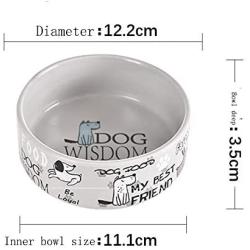 JUILE YUAN Ceramic Dog Bowls - Ceramic Food Bowls | Great for Wet Food, Dry Food, and Water, Perfect Feeding and Treat Storage Supplies for Dogs and Cats