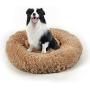 Dog Bed, Cat Calming Bed, Orthopedic Pet Donut Cuddler Round Plush Bed for Large Medium Small Dogs and Cats