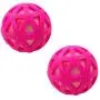 XIHONGSHIR Dog Toys Balls, Dog Toys Squeaky Balls, Natural Rubber Catch and Fetch Pet Toy, Exercise Game Balls, Tooth Cleaning, Non Toxic, 2Pcs (Blue),Pink,7.5cm XIHONGSHIR Dog Toys Balls, Dog Toys Squeaky Balls, Natural Rubber Catch and Fetch Pet Toy, Exercise Game Balls, Tooth Cleaning, Non Toxic, 2Pcs (Blue),Pink,7.5cm