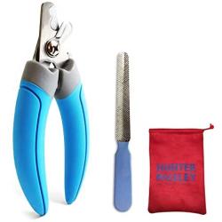 Hunter Paisley Razor Sharp Dog Nail Trimmer for Large Dogs. Dual Port Large Dog Nail Clippers for Thick Nails. Heavy Duty X Large Dog Nail Clippers with Guard and Dog Nail Filer Kit Set