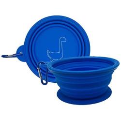 Nessie Goods Travel Pet Bowl, Collapsible Bowl with Suction Cup Bottom