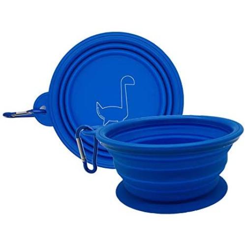 Nessie Goods Travel Pet Bowl, Collapsible Bowl with Suction Cup Bottom