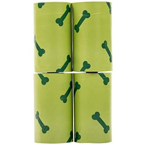 KINTEN Pet Poop Bags for Dispenser, Leak-Proof Poop Bags, Biodegradable Eco-Friendly, Lavender Scent Waste Bags, 15 Bags Per Roll, 4 Rolls