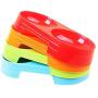 LeSharp Dog Accessories, Pet Puppy Dog Cat Food Water Dish Feeder Plastic No Slip Double Bowl Dispenser - Green