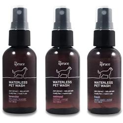 The Spruce Waterless Pet Wash, No Rinse Moisturizing Shampoo for Pets - Daily Pet Care - Cleaning, Cleansing, and Conditioning for Dogs, Puppies, and Cats - 2 oz Travel Size
