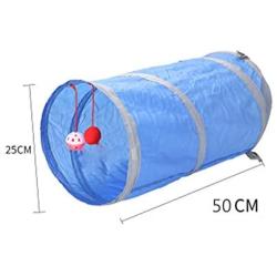 IOSHAPO Cat Tunnel Toy Funny Pet 2 Holes Play Tubes Balls Collapsible Crinkle Kitten Toys Puppy Ferrets Rabbit Play Dog Tunnel Tubes,Red