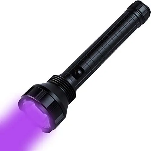 Tattu V2 Heavy-Duty UV Blacklight Flashlight 2-Cell D 3W Ultraviolet LED Lamp, Black Tattu V2 Heavy-Duty UV Blacklight Flashlight 2-Cell D 3W Ultraviolet LED Lamp, Black