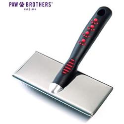 Ryans Pet Supplies Paw Brothers Flat Slicker Brush for Dogs, Stainless Steel Pins, 4.5 x 2 inches, Large