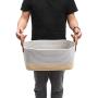 Morezi Large Cotton Dog Toy Basket, 16.5''x10.6''x 7.5'' Puppy Toy Basket, Puppy Bins, pet Organizer, Laundry Basket Storage bin - Perfect for organizing pet Toys, Blankets, leashes, Coat and Stuff