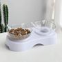 QINYUAN Cat Bowl, Feeding Raised with Stand 0/15 ° Adjustable Pet Food Feeder Reduce Neck Pain or and Small Dogs