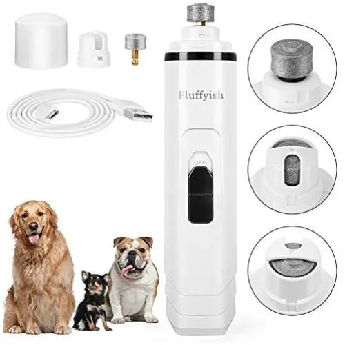 UNIQUE BRIGHT Dog Nail Grinder with 2-Speed Electric Rechargeable Pet Paws Nail Trimmer Painless for Dog & Cats Low Noise with Long Battery Life UNIQUE BRIGHT Dog Nail Grinder with 2-Speed Electric Rechargeable Pet Paws Nail Trimmer Painless for Dog & Cats Low Noise with Long Battery Life