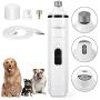 UNIQUE BRIGHT Dog Nail Grinder with 2-Speed Electric Rechargeable Pet Paws Nail Trimmer Painless for Dog & Cats Low Noise with Long Battery Life
