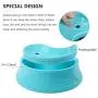 Slow Feeder Eating Dog Bowls Fun Feeder Non Slip Pet Bowl, Dog Food and Water Plastic Double Bowls for Small Medium Large Dogs Blue