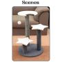 Poils bebe Cat Tree Tower for Indoor Cats, 25-inch Star and Moon Climbing Modern Furniture Scratching Post and Perch for Middle Sized Cats and Small Kitten