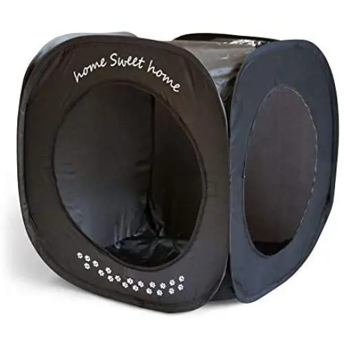 Feline Ruff Home Sweet Home Pop Up Cat Cube. A Collapsible Indoor Cat House. Covered Pet Bed Hideaway Cave for Dogs and Other Pets Too. Feline Ruff Home Sweet Home Pop Up Cat Cube. A Collapsible Indoor Cat House. Covered Pet Bed Hideaway Cave for Dogs and Other Pets Too.