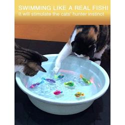 I-SHUNFA Interactive Swimming Robot Fish Toy for Cat and Dog with LED Light, Activated in Water Magical Electric Toy Stimulate Your Pets Hunter Instincts Best Gift for Your Pets