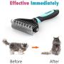 PAWABOO Pet Dematting Comb & Dog Grooming Scissors Kit 5 Pack