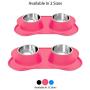 PETMAKER Stainless Steel Pet Bowls Set for Dogs and Cats