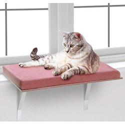 Bundaloo Cat Window Perch | Easy Set-up DIY Kitty Sill | Mounted Shelf Bed for Pets | House Pets Furniture | Sturdy Couch for All Kitten Sizes | Washable Foam Seat