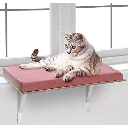 Bundaloo Cat Window Perch | Easy Set-up DIY Kitty Sill | Mounted Shelf Bed for Pets | House Pets Furniture | Sturdy Couch for All Kitten Sizes | Washable Foam Seat Bundaloo Cat Window Perch | Easy Set-up DIY Kitty Sill | Mounted Shelf Bed for Pets | House Pets Furniture | Sturdy Couch for All Kitten Sizes | Washable Foam Seat
